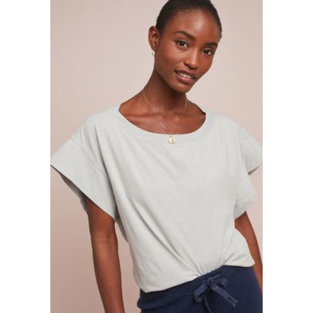 ANTHROPOLOGIE Grey Boxy Top by STATESIDE NWOT Size L